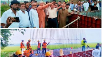 বহুল প্রত্যাশিত শিকপুর-বহরগ্রাম সেতুর কাজ পরিদর্শনে এমপি এমরান আহমদ চৌধুরী