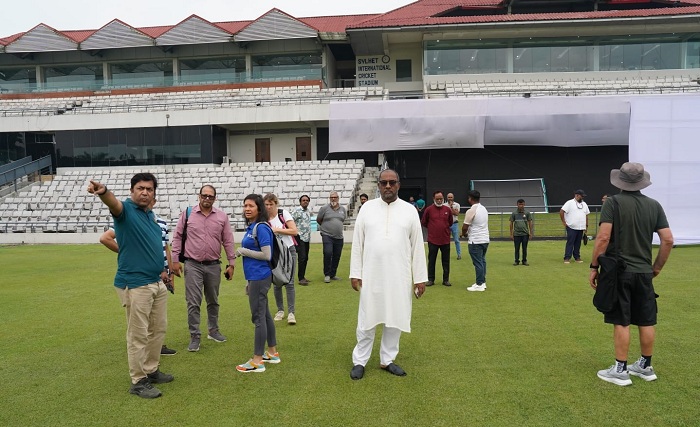 বিশ্বকাপের ভেন্যু দেখতে সিলেটে আইসিসির প্রতিনিধি দল