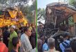 ভোরে বাস-ট্রাক সংঘর্ষে প্রাণ গেল ১৪ জনের
