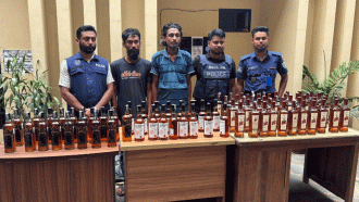 মৌলভীবাজারে বিদেশি ম দ সহ ট্রাক জব্দ, গ্রে*ফ*তা*র ২