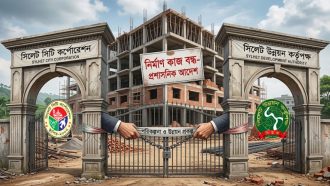 সিলেটে দুই প্রতিষ্ঠানের টানাটানিতে বন্ধ নতুন ভবন নির্মাণ